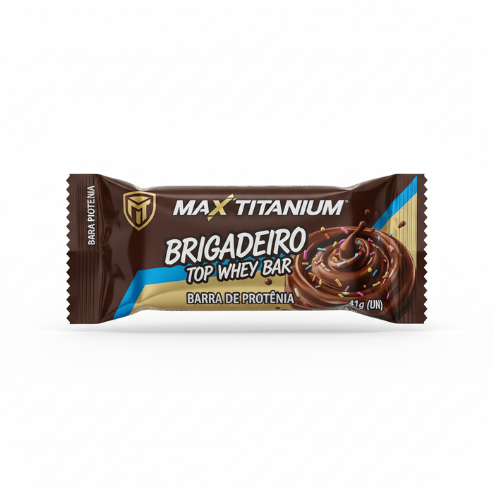 BARRA DE PROTEÍNA - BRIGADEIRO TOP WHEY BAR MAX TITANIUM (UN) 41G