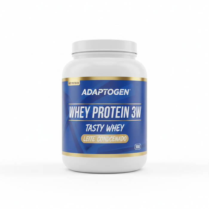 WHEY PROTEIN 3W - TASTY WHEY LEITE CONDENSADO - ADAPTOGEN 900G